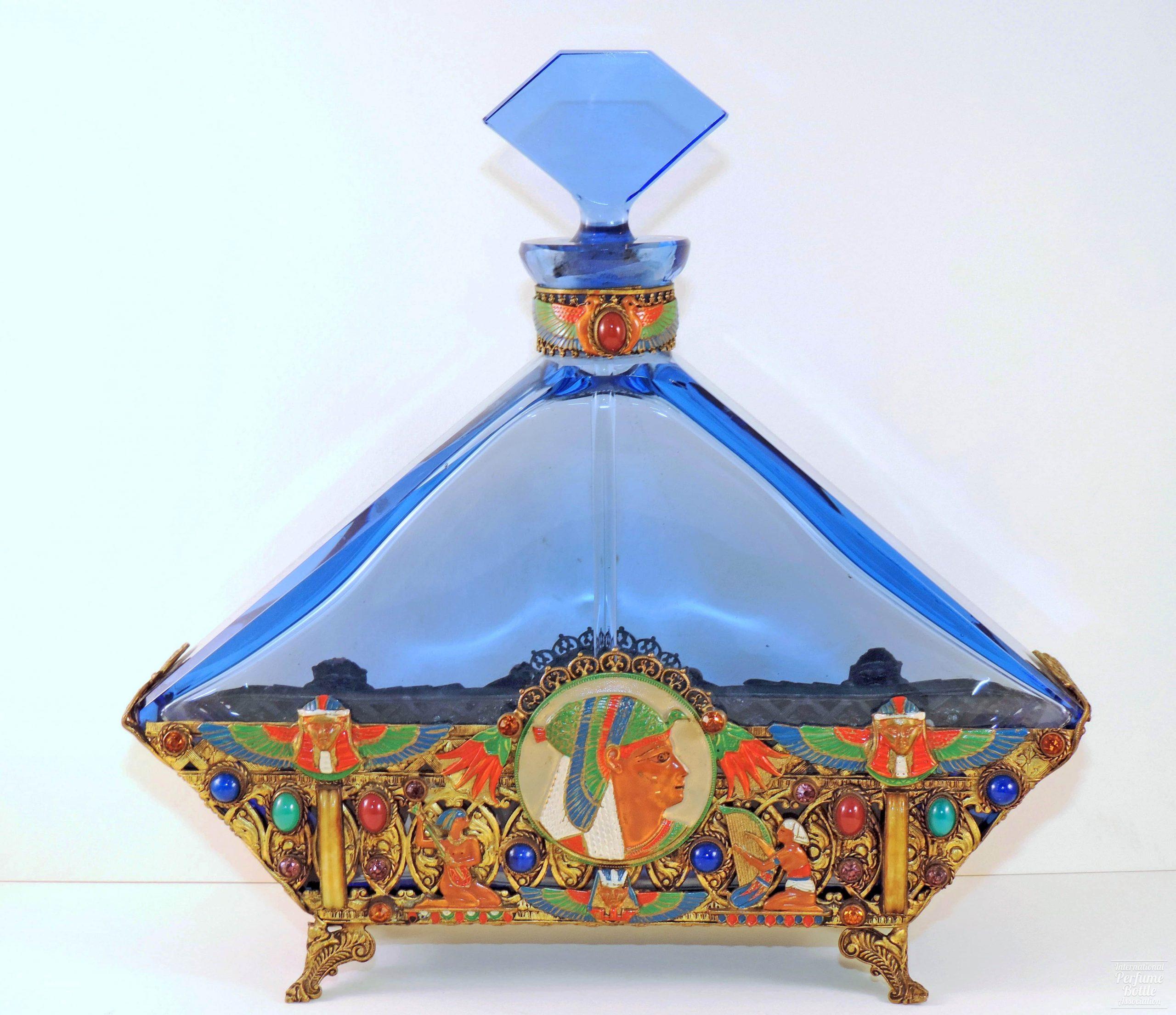Blue Jeweled Vater Egyptian Bottle