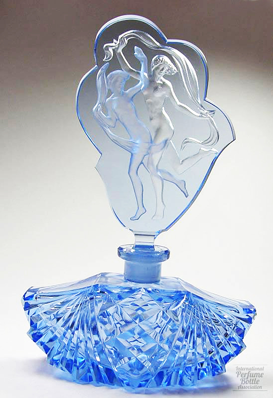 Nude Dancing Couple with Scarf - Blue