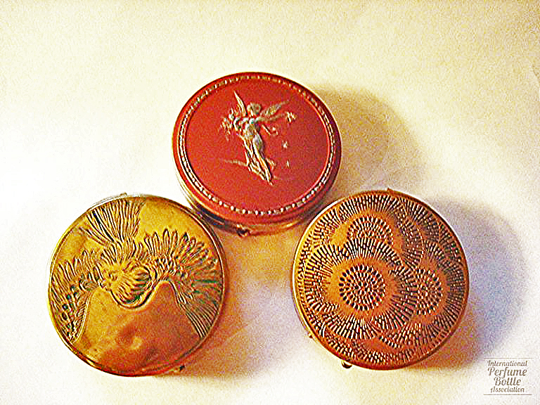 "Le Jade", "Pavots d'Argent", and "Fleurs d'Amour" Compacts by Roger et Gallet