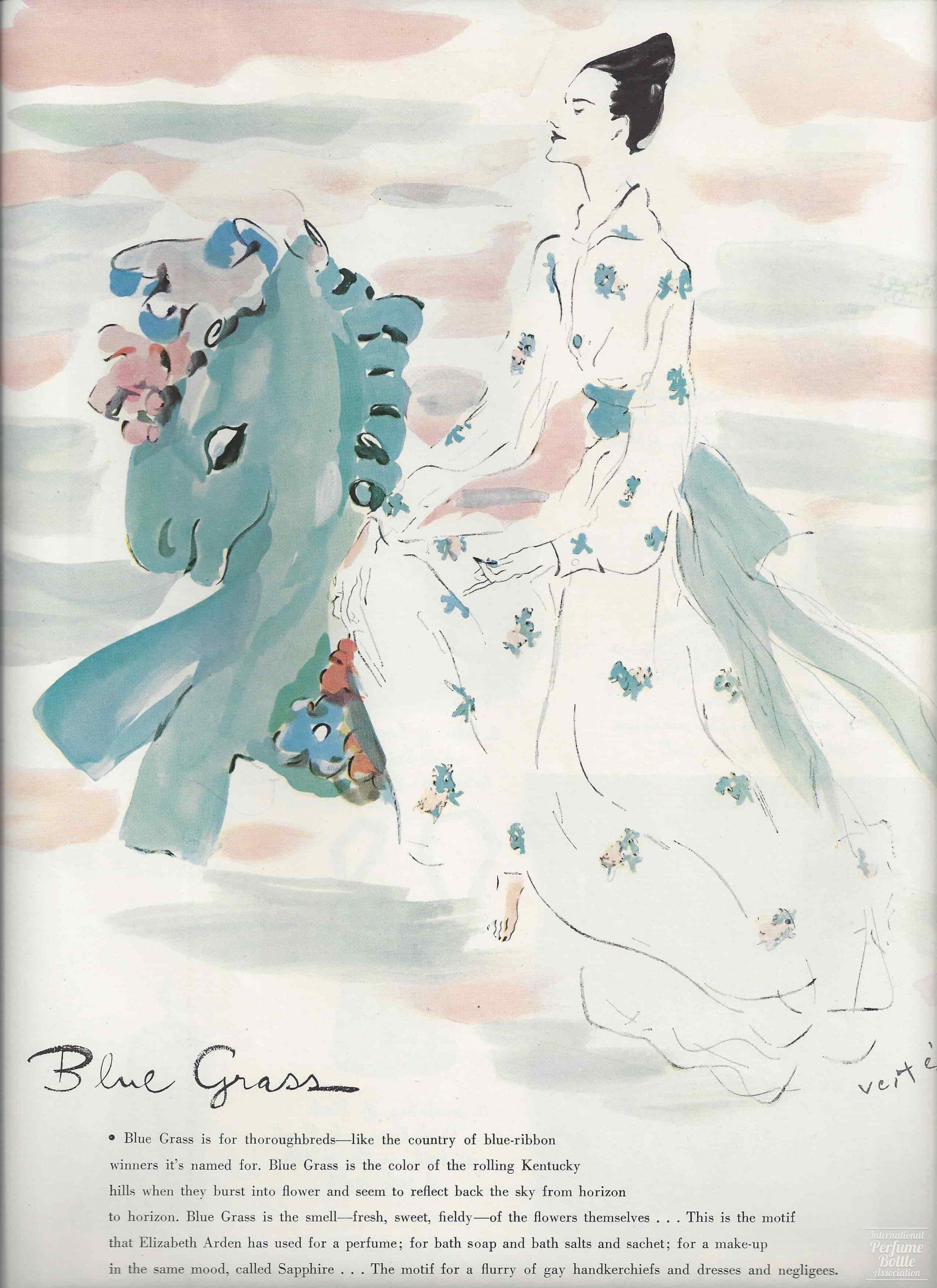"Blue Grass" Elizabeth Arden Ad by Vertès 1941