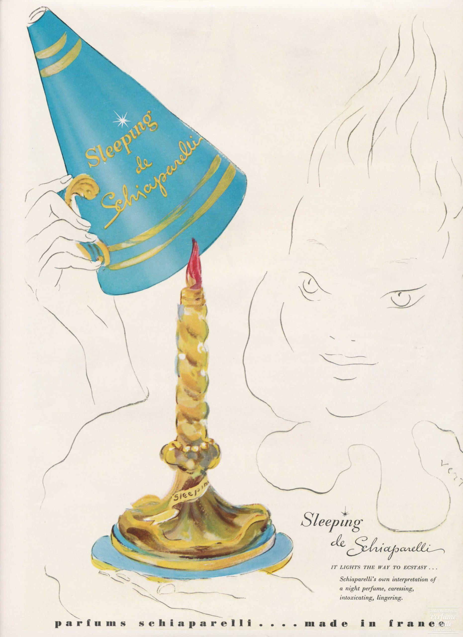 "Sleeping" by Schiaparelli Advertisement - 1940