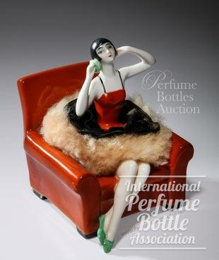 Seated Lady Powder Jar by Goebel