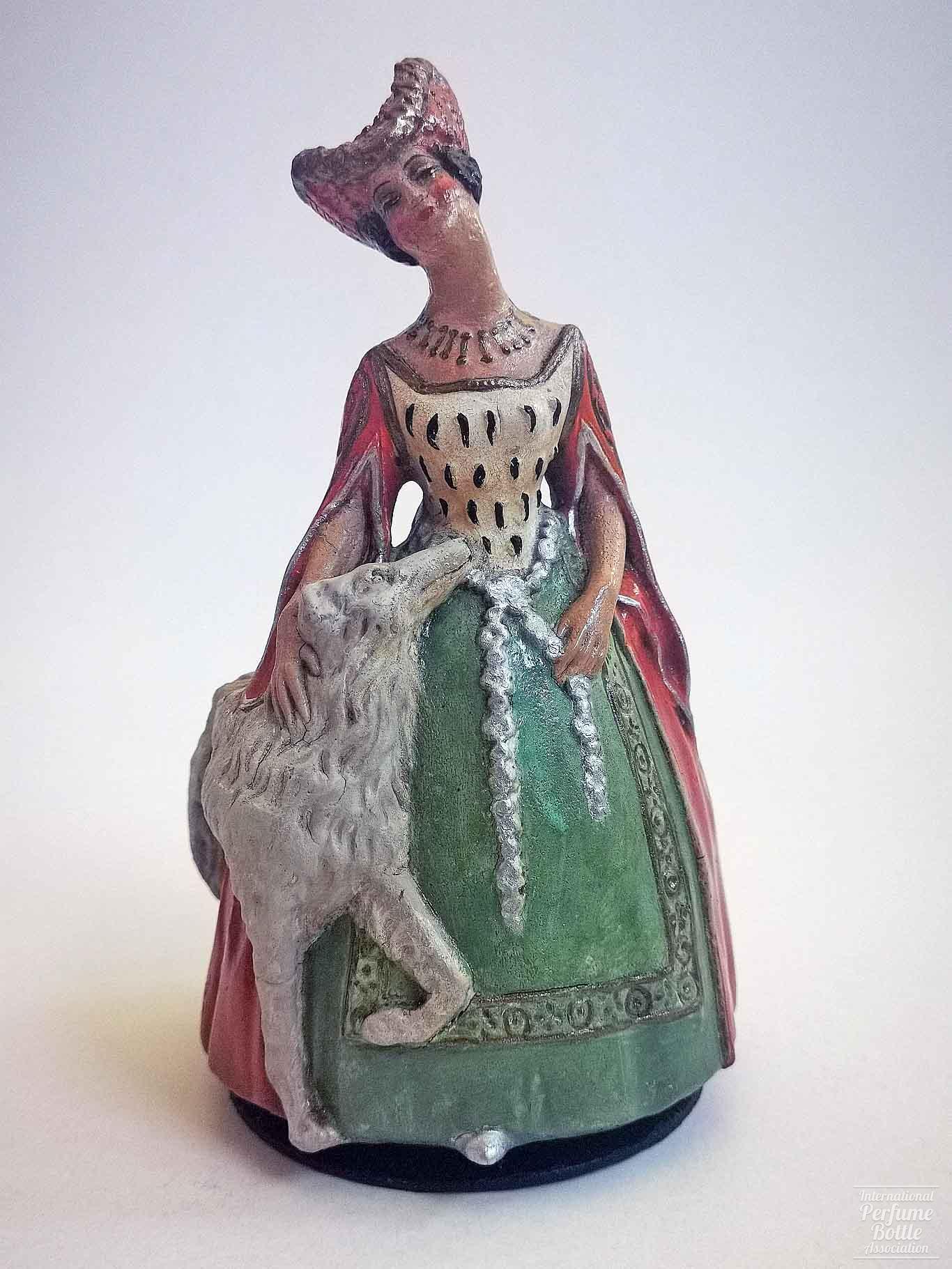 Woman With Dog Terre de Retz Powder Jar by Duchesne