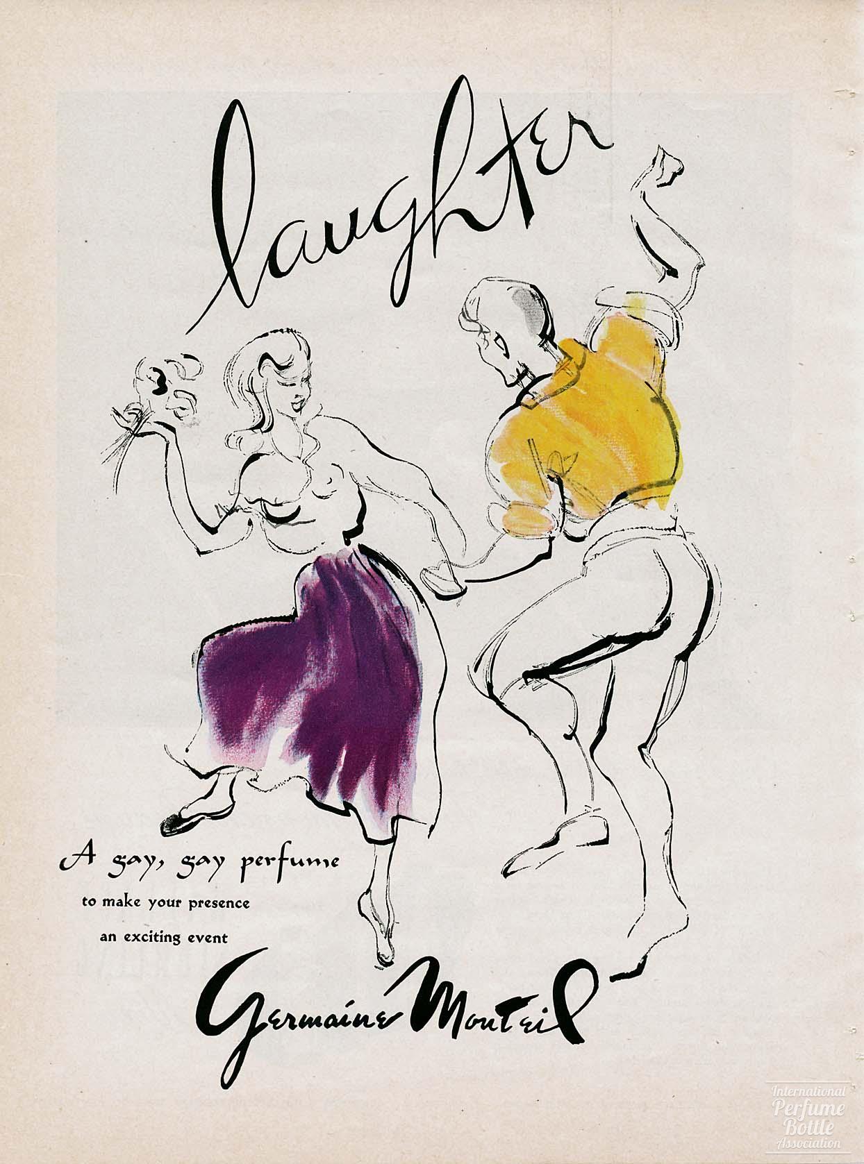 "Laughter" by Germaine Monteil Advertisement - 1948