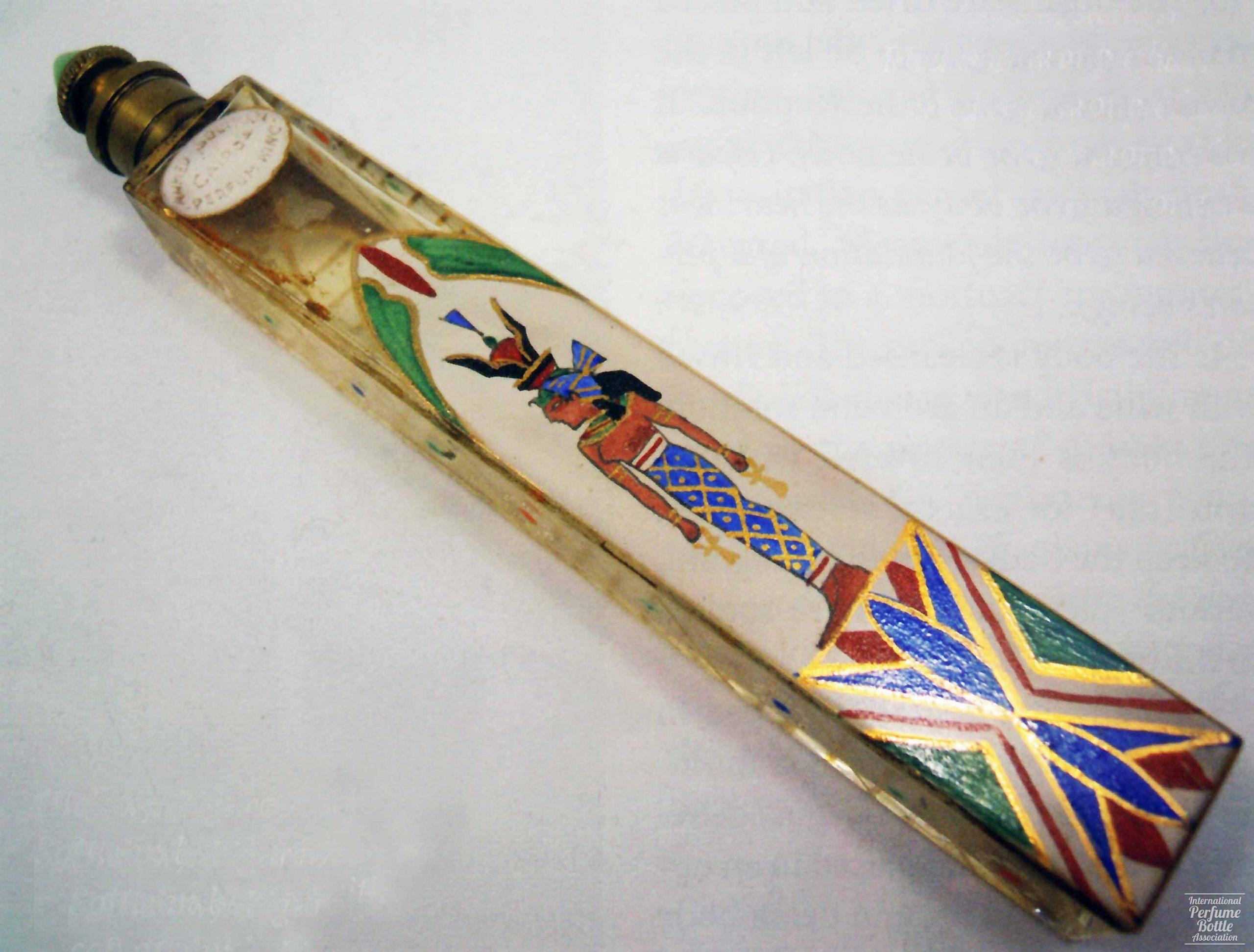 Egyptian Themed Bottle With Green Stone by Ahmed Soliman