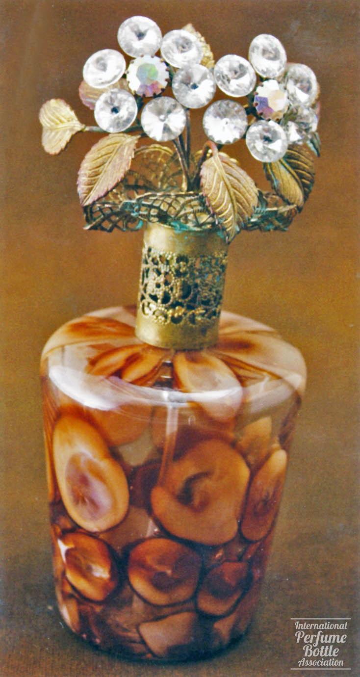 Rose Glass Jeweled Atomizer From IRice