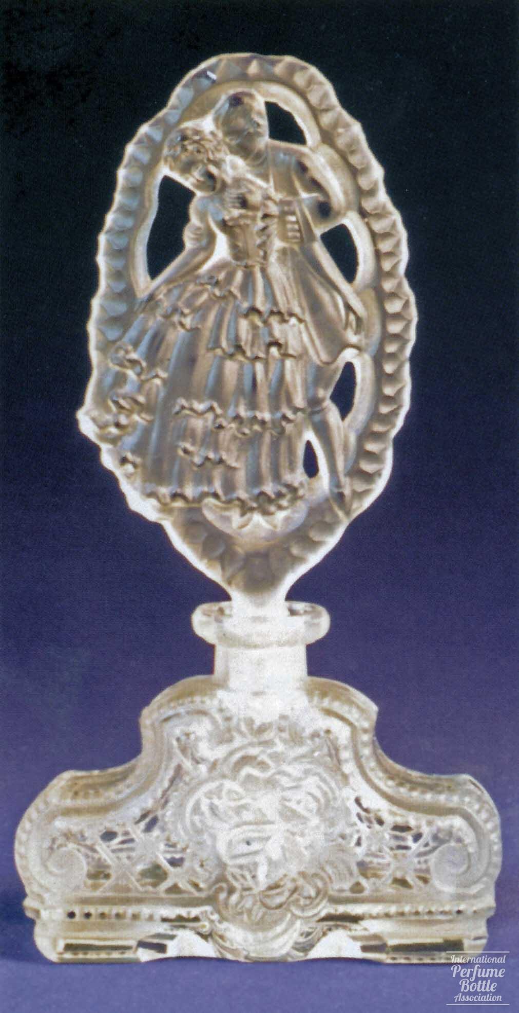 Czech Bottle With Embracing Couple