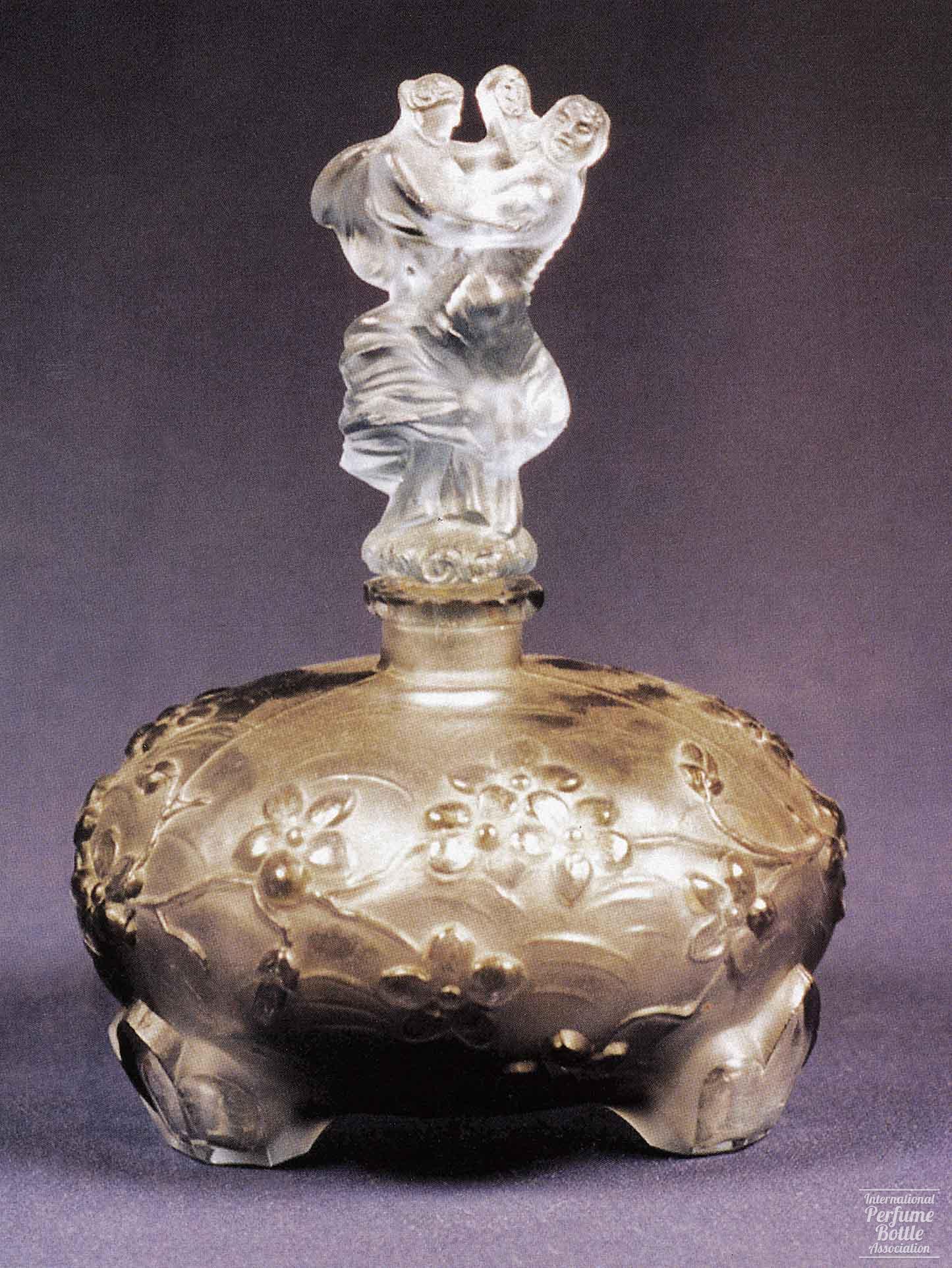 Violet Bottle With Swirling Dancers, Ingrid Line by Schlevogt