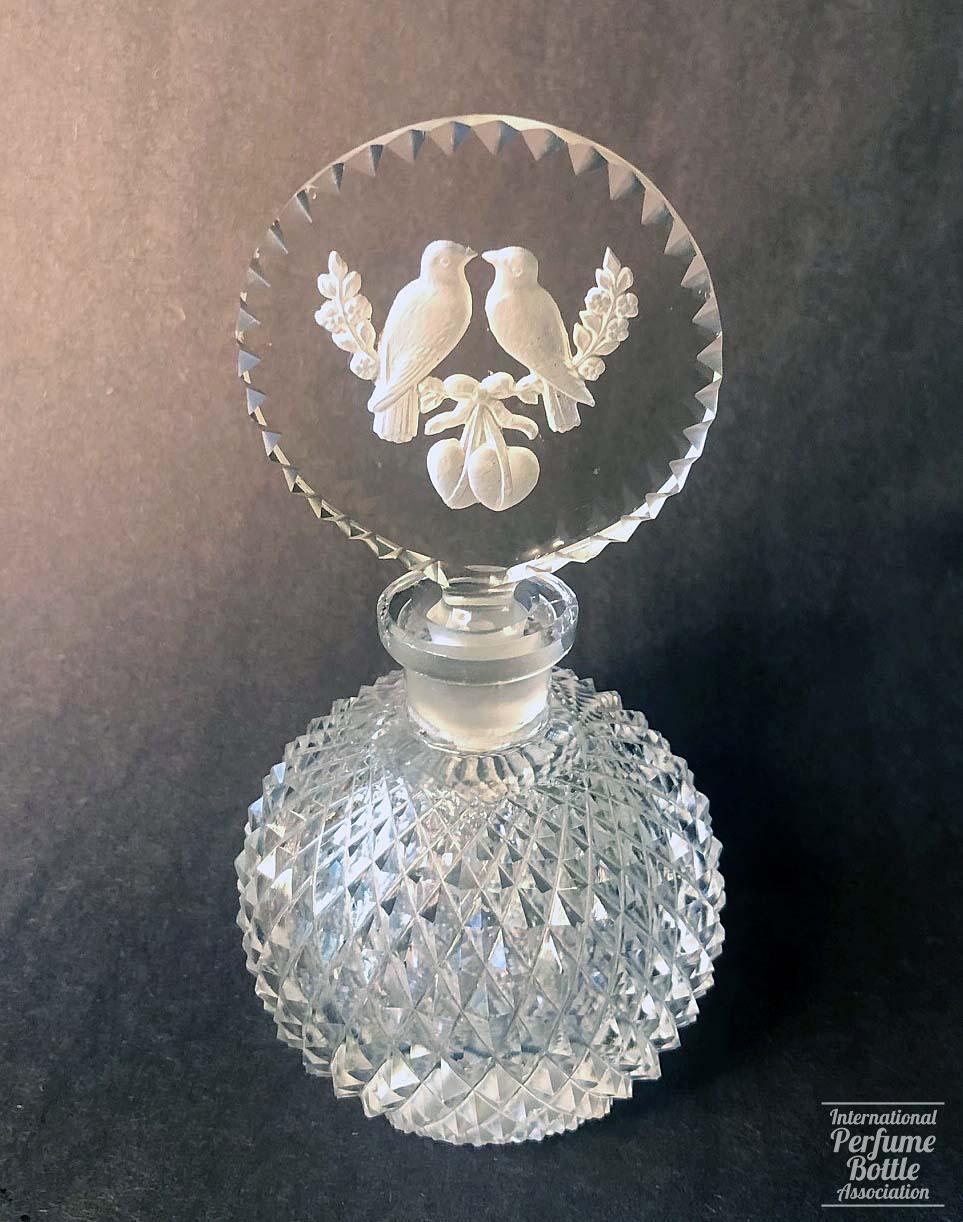 Czech Bottle With Lovebirds by Morlee