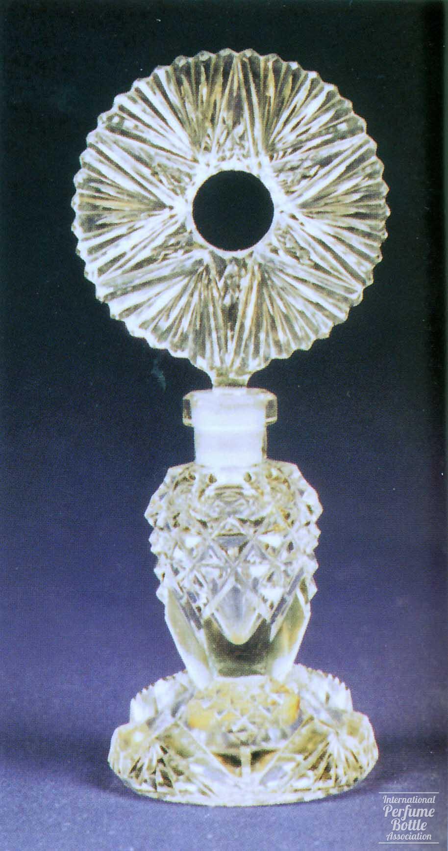 Clear Czech Bottle With Starburst Stopper