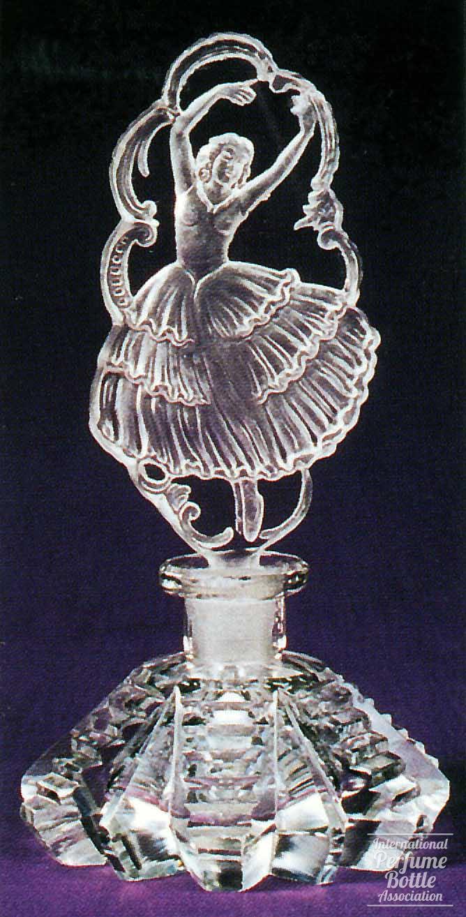Czech Bottle With Ballerina Stopper
