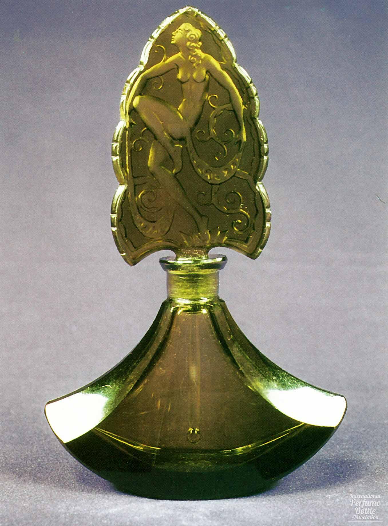 Olive Topaz Czech Bottle