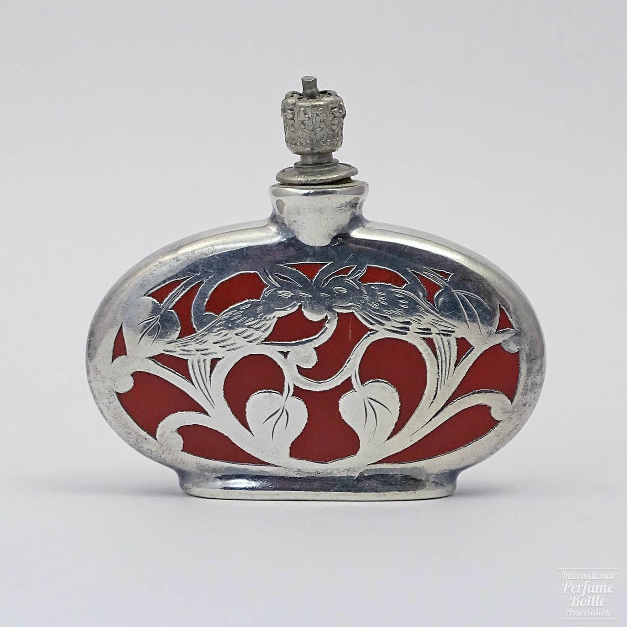 Silver Overlay Crown Top With Birds