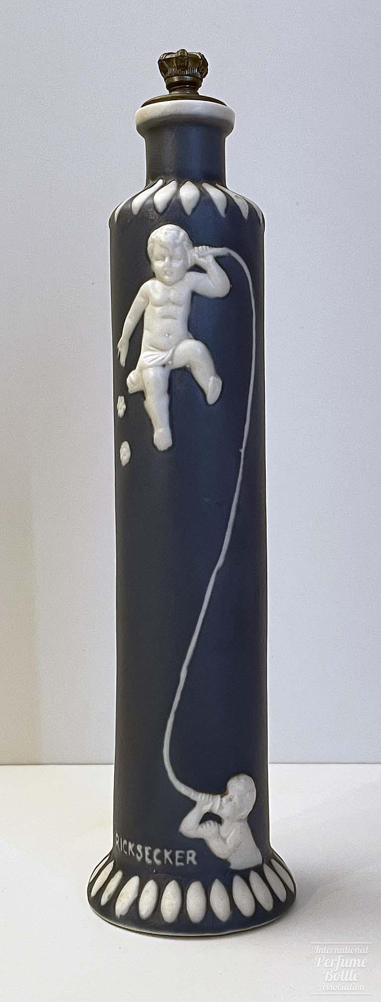 Jasperware Bisque Perfume With Cherubs by Ricksecker