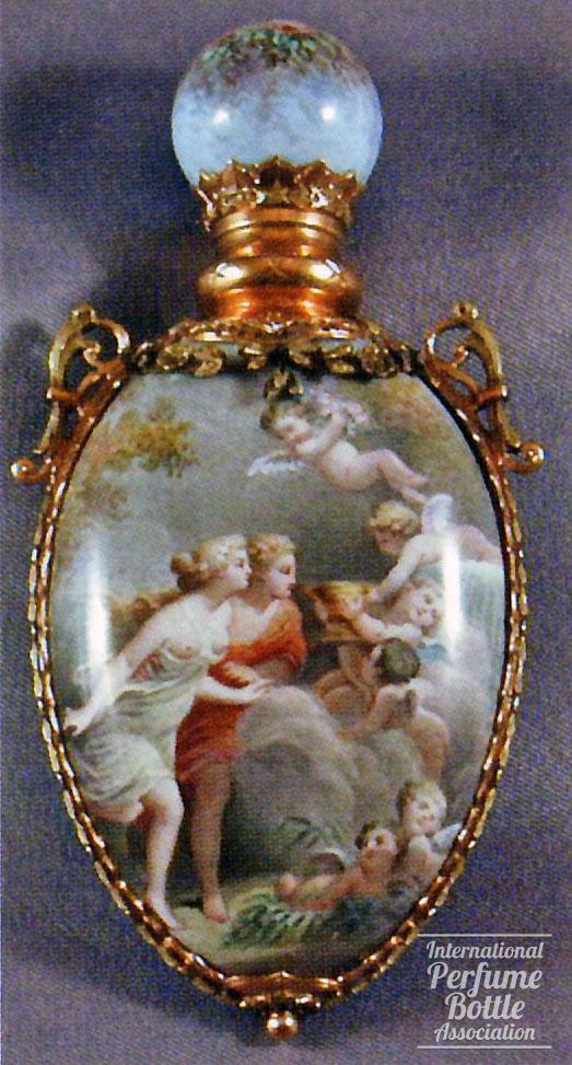 19th Century French Enamel Bottle