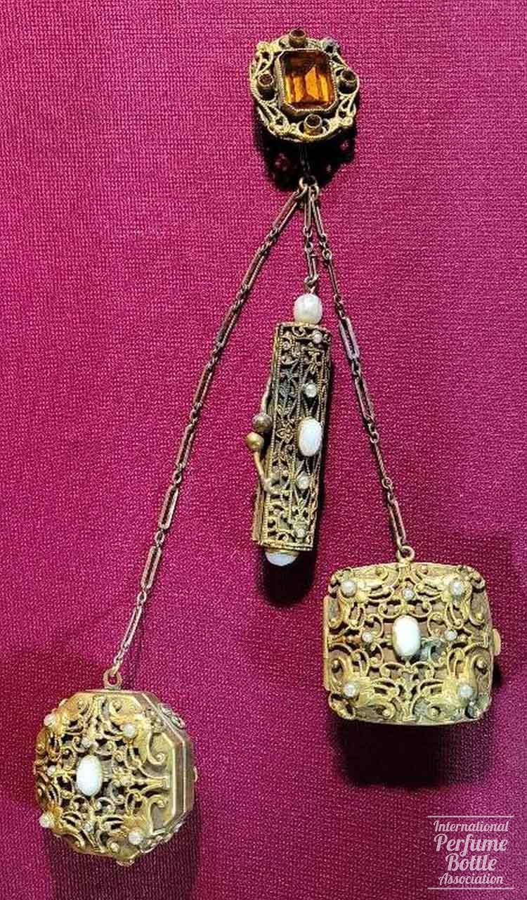 Brass and Glass Chatelaine