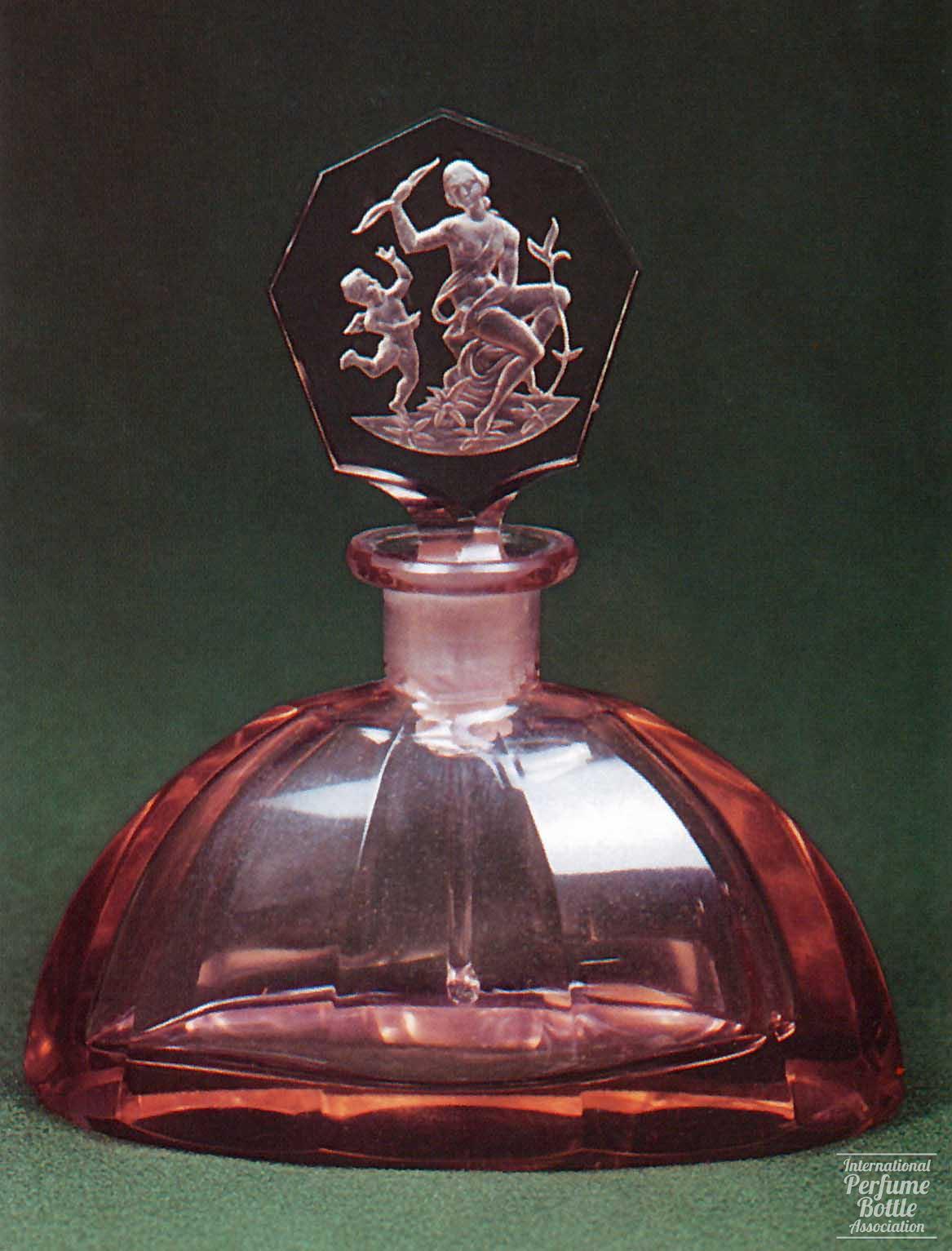 Pink Czech Venus Holding Cupid’s Bow