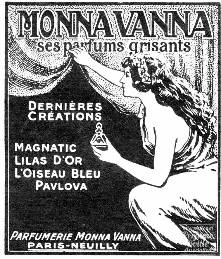 Perfumes by Monna Vanna Advertisement - 1919
