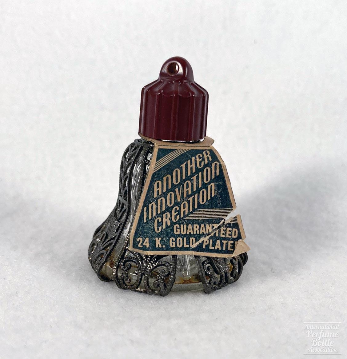 Bell Shaped Perfume With Gold Filigree