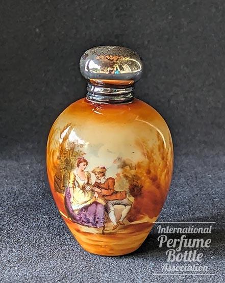 Porcelain Bottle With Silver Cap