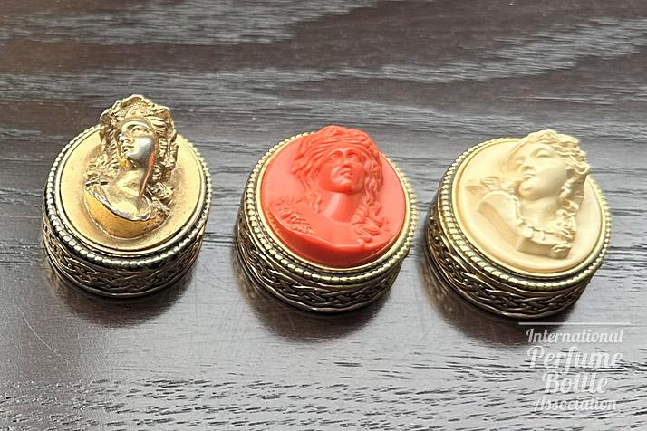 "Golden Cameo" and "Christmas Cameo" Solid Perfumes by Estée Lauder