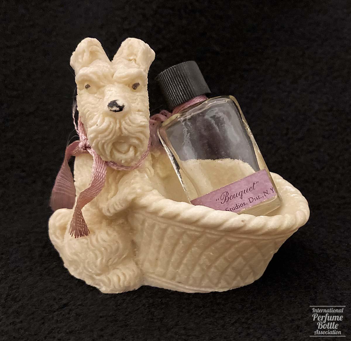 "Bouquet" by Melillo Studios, Dog With Basket Presentation