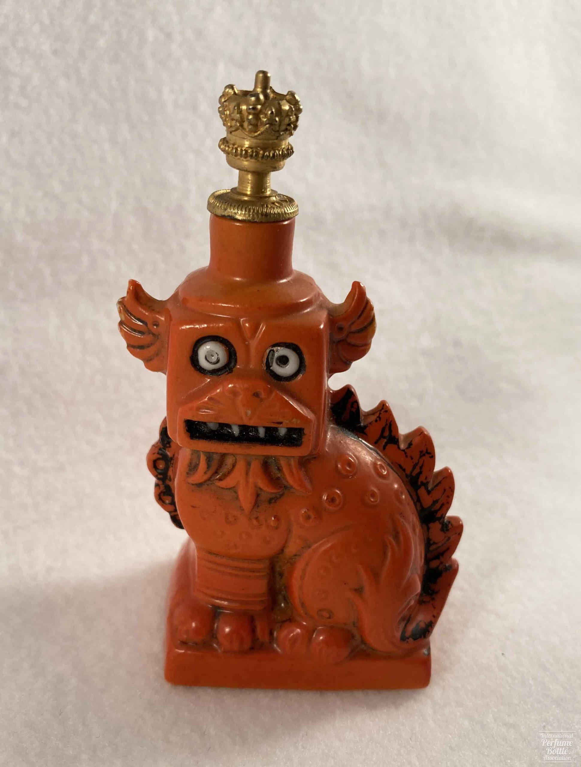 Orange Foo Dog Crown Top by Schafer & Vater