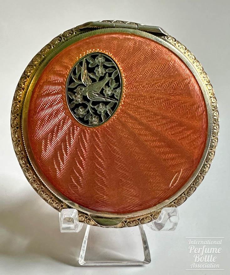 Orange Austrian Guilloché Compact