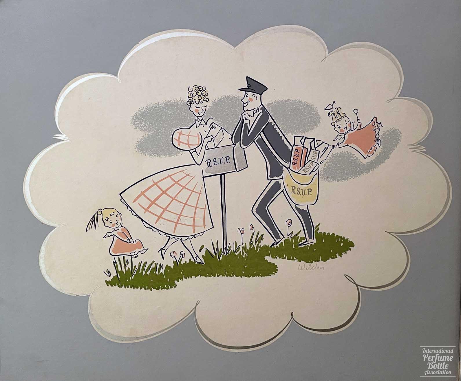 "R.S.V.P." Point of Purchase Display for Richard Hudnut