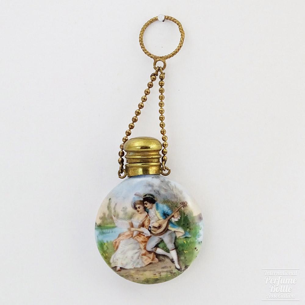 Porcelain Scent Bottle With Serenading Scene