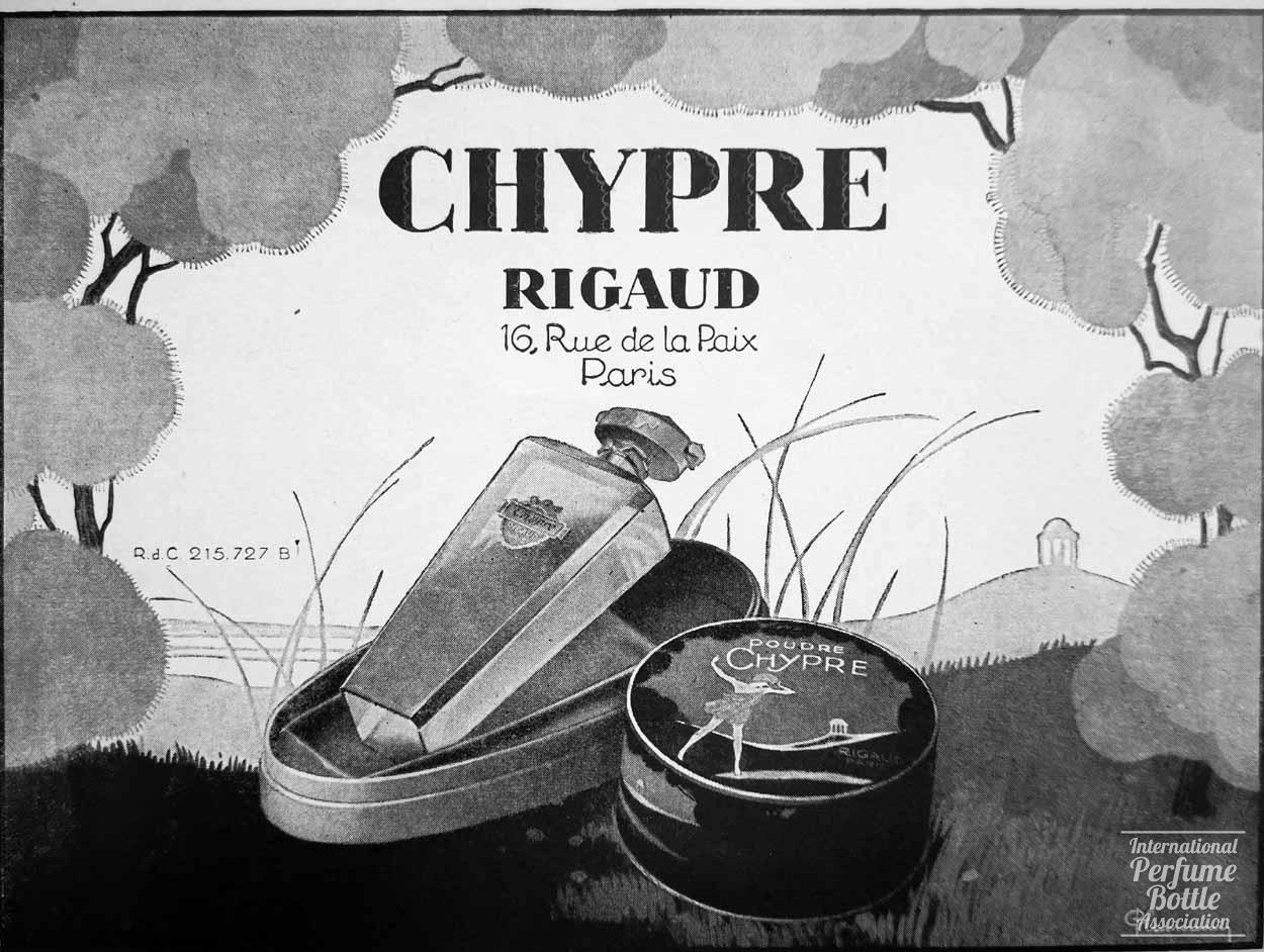 "Chypre" by Rigaud Advertisement - 1926