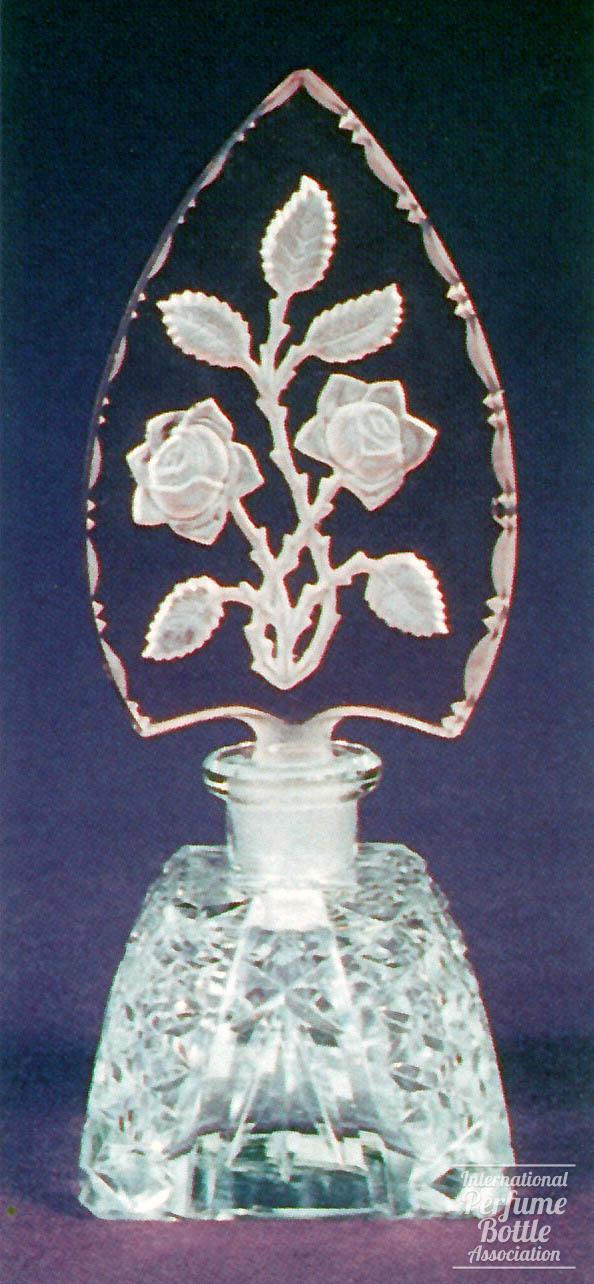 Clear Czech With Roses Stopper