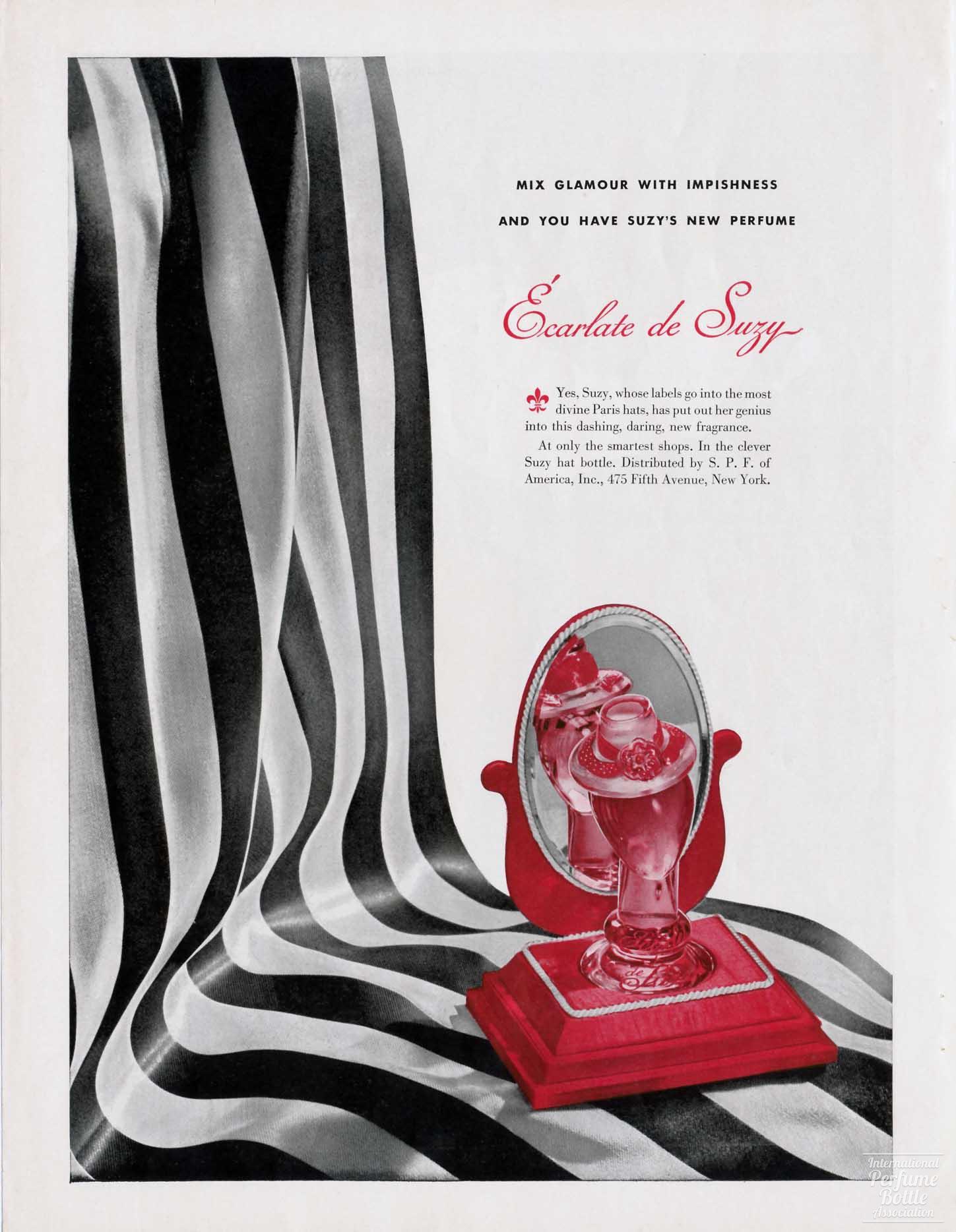 "Ecarlate de Suzy" by Suzy Advertisement - 1940's