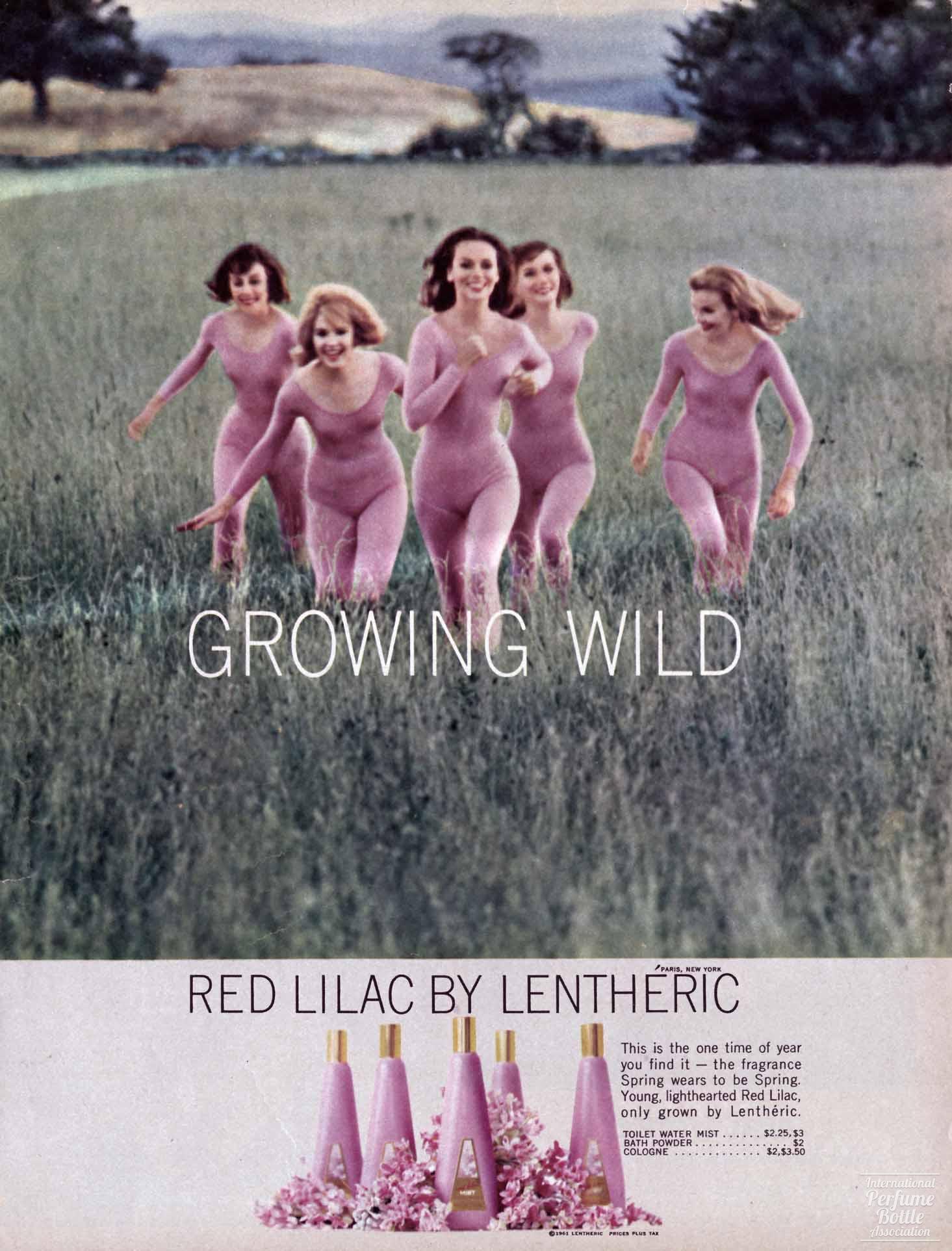 “Red Lilac” by Lenthéric Advertisement - 1961