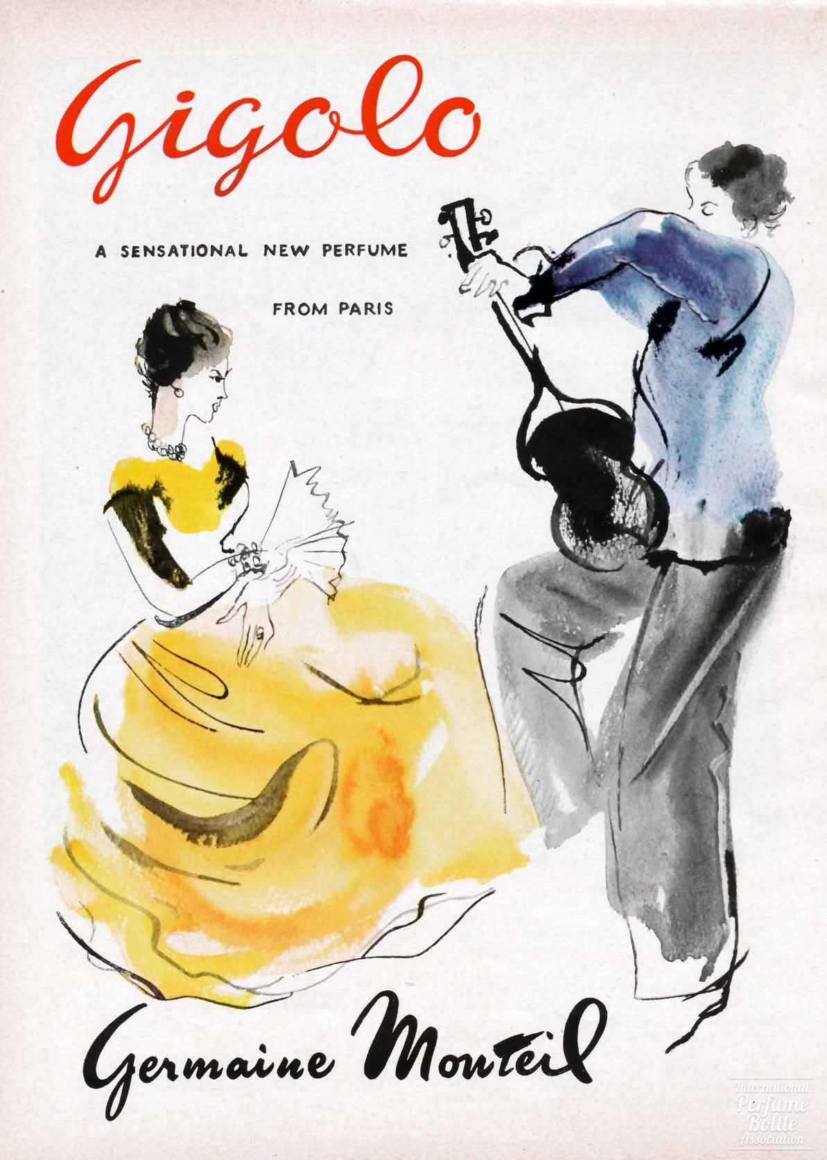 "Gigolo" by Germaine Monteil Advertisement - 1951