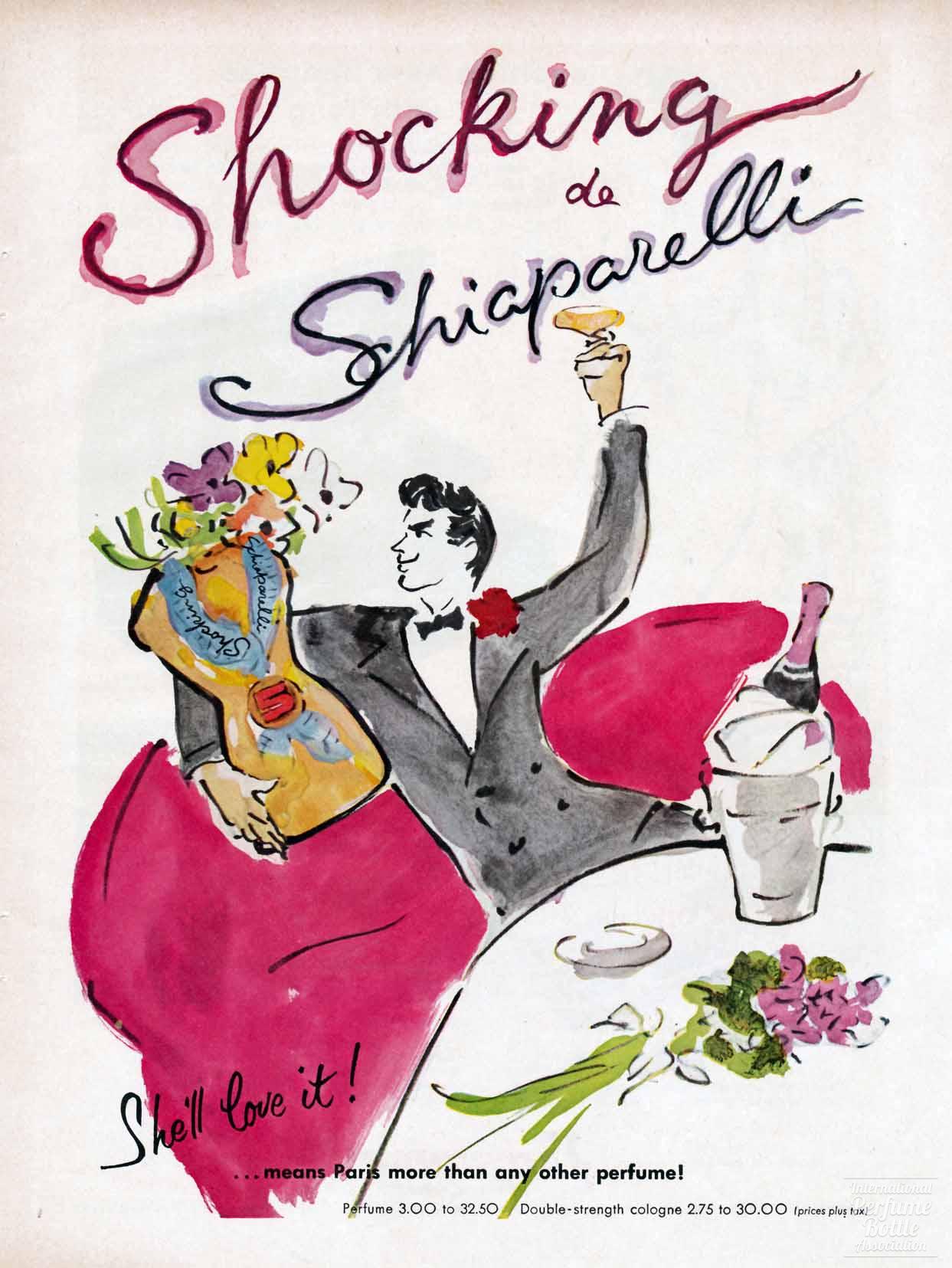 "Shocking" by Schiaparelli Advertisement - 1956