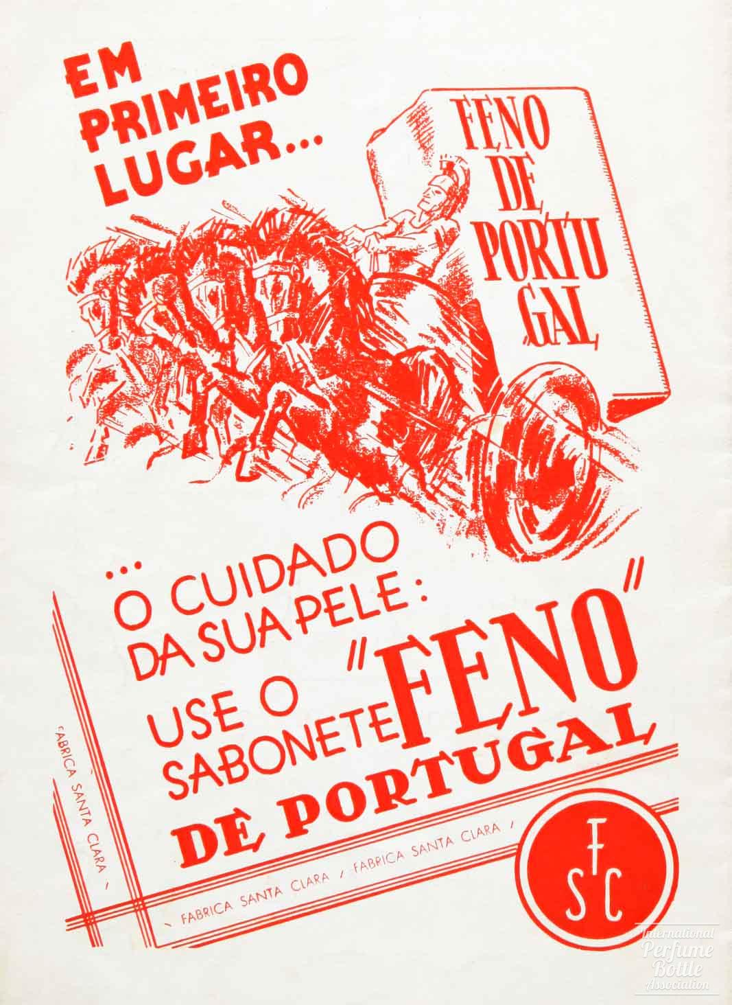 "Feno de Portugal" Soap by Fabrica Santa Clara Advertisement - 1940
