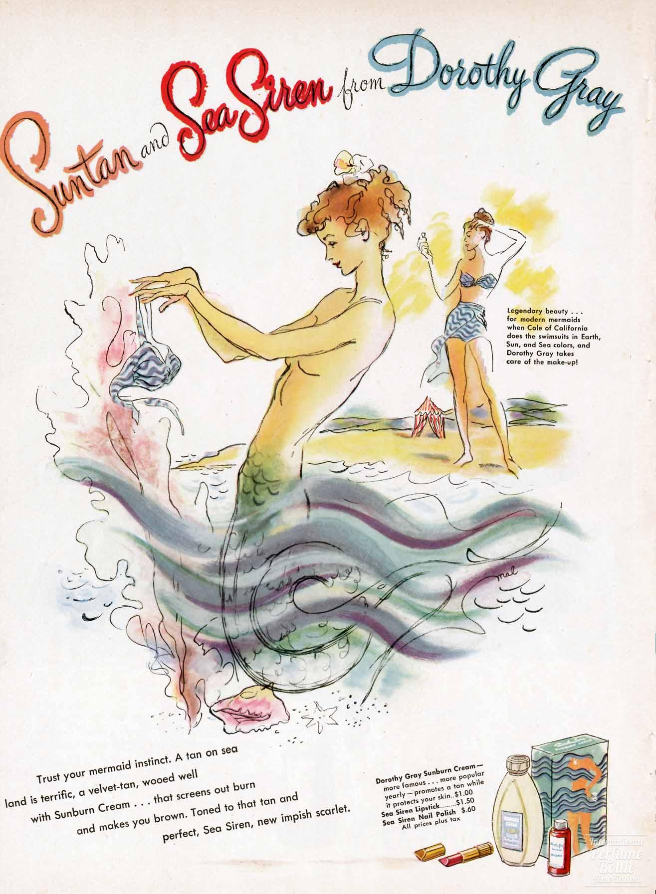 "Sea Siren" by Dorothy Gray Advertisement - 1947