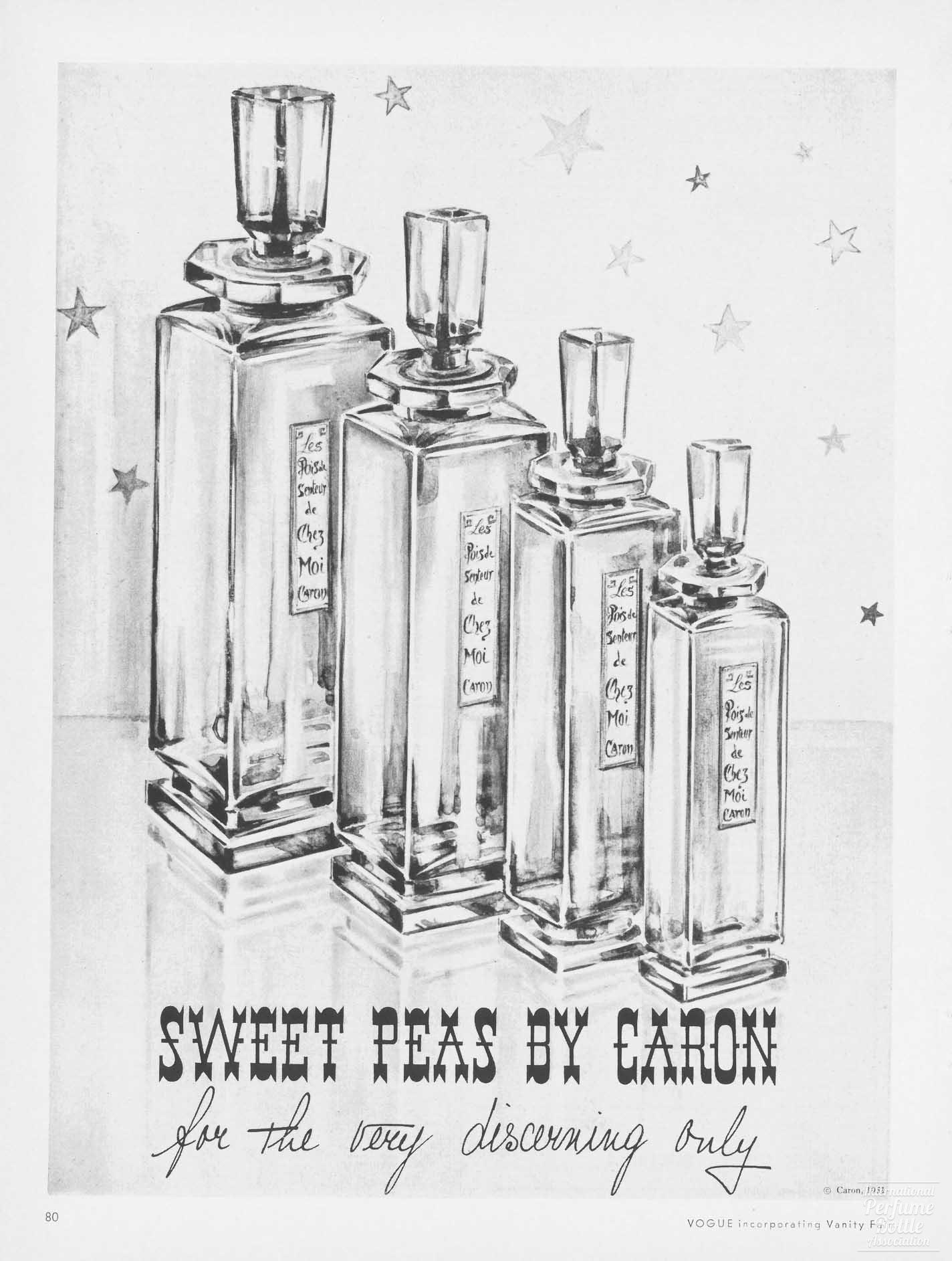 "Pois de Senteur de Chez Moi" by Caron Advertisement - 1952